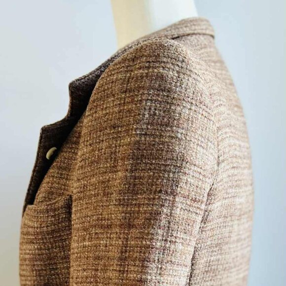Vintage Harris Tweed Camel Wool Tailored Jacket by Marc D’Alcy Paris – US 10 - Picture 7 of 15
